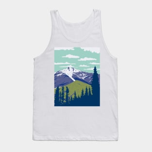 Glacier Peak in Cascade Volcanic Arc in North Cascade Washington State WPA Poster Art Tank Top